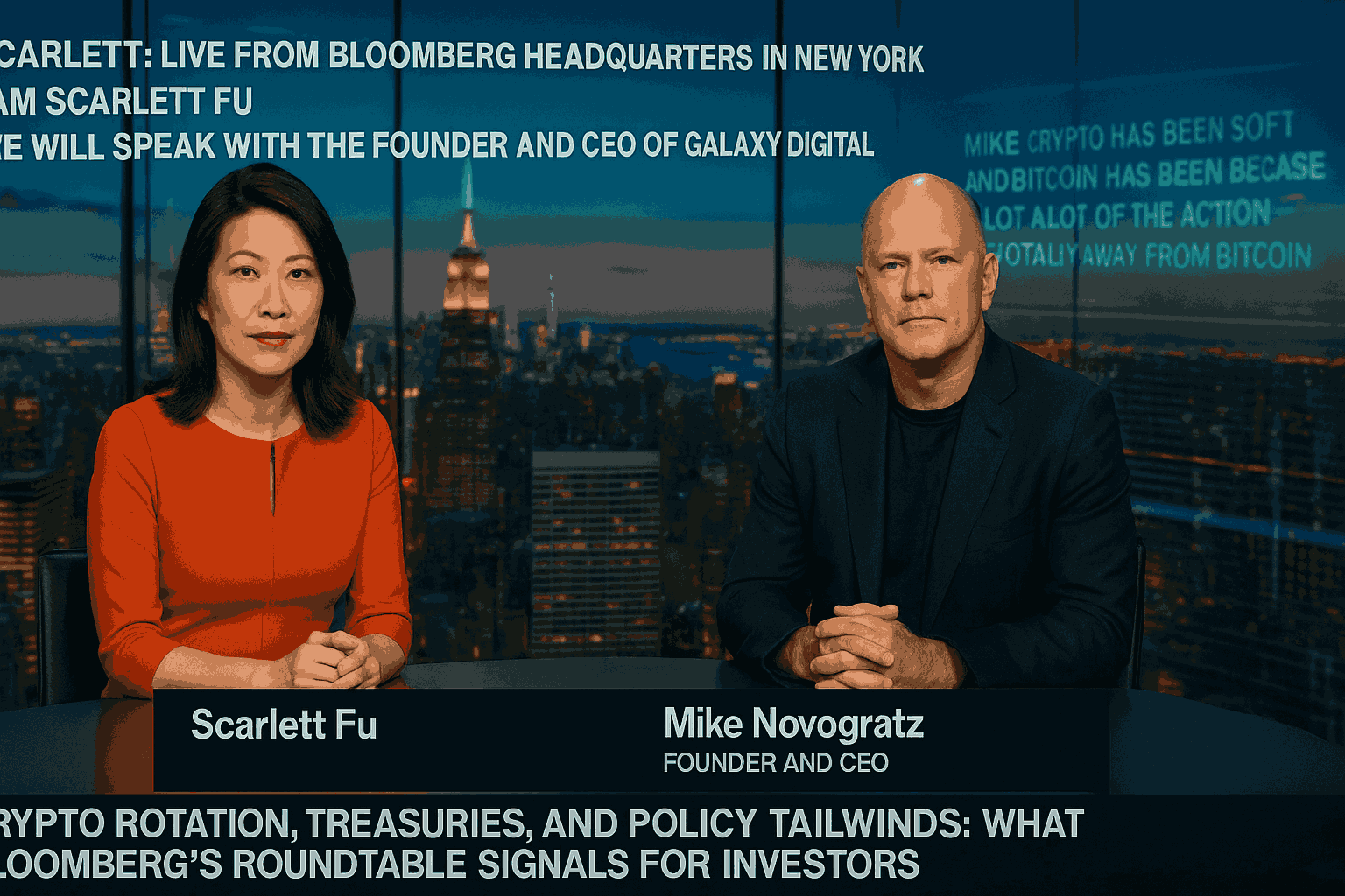 Crypto Rotation, Treasuries, and Policy Tailwinds: What Bloomberg’s Roundtable Signals for Investors