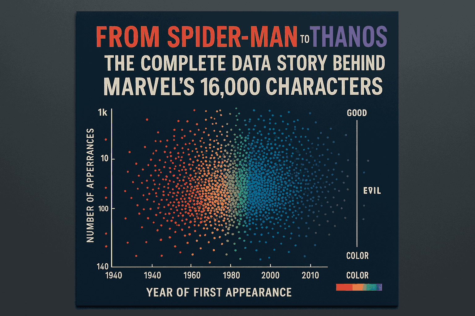 Inside the Marvel Universe: A Data-Driven Look at 80 Years of Heroes and Villains